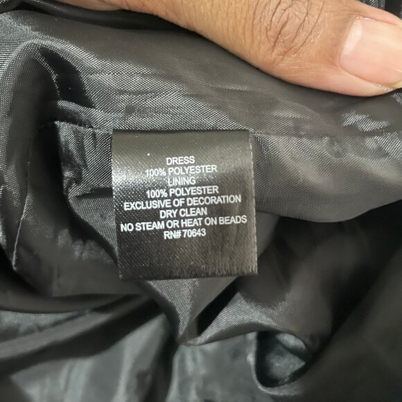 Jessica Howard Women's Metallic Blue Floral Print Jacquard Evening Dress 6P - Picture 11 of 13